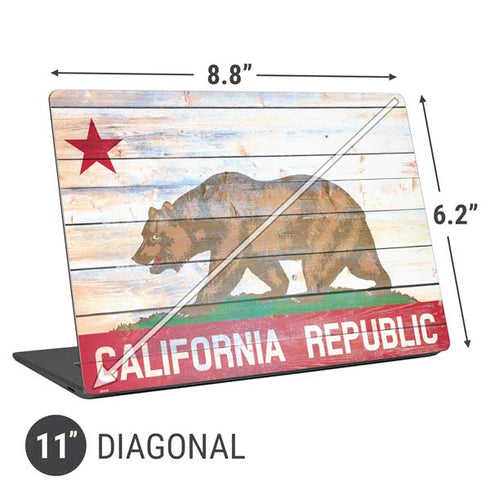 California Flag Light Wood Universal Laptop 11in (8.8 x 6.2in) Skin